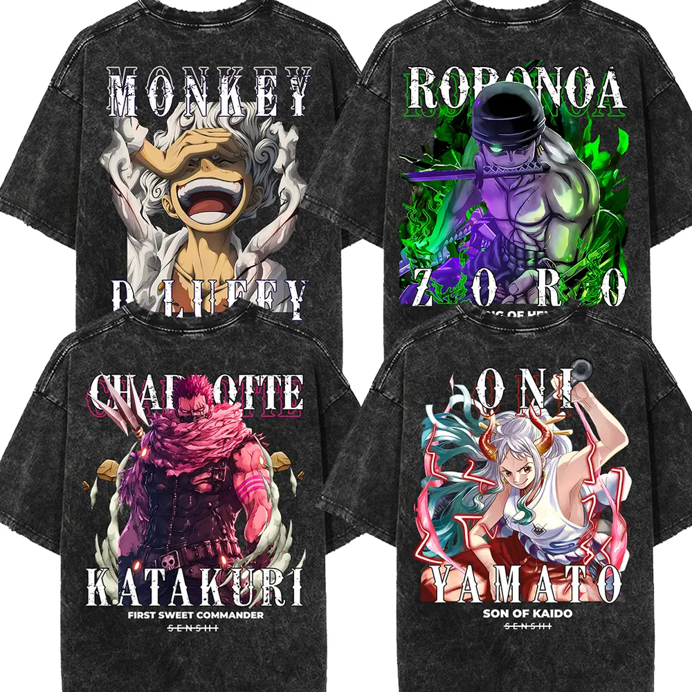 ANIME ONE PIECE OVERSIZED HEAVYWEIGHT VINTAGE TEES