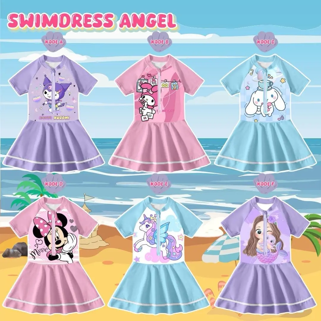 Swimdress Anak 3-9 Tahun - Pakaian Renang Anak Perempuan - Sport