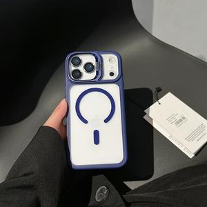 EasoncaseカメラスタンドU1シリーズiPhoneクリアケース 同色カメラリングフィルムセット マグネット充電/magsafe充電 iPhone17/16/15/14シリーズ対応ケース