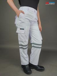 Gambar COD celana panjang wearpack safety warna putih pria wanita Celana kerja tambang keselamatan  kerja Katun - S dari Juragan Wearfacts Store Kab. Cilacap 5 Tokopedia