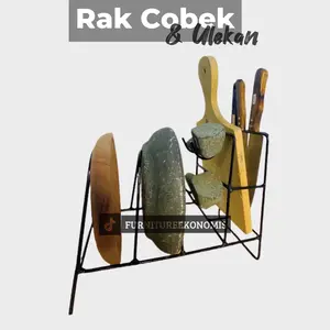 Tatakan Cobek dan Ulekan Besi 8MM SNI Kokoh untuk Rak Piring dan Talenan - Dapur Kitchenware Knife