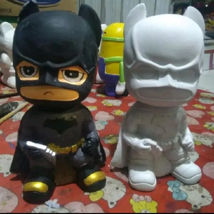 Lukis Celengan Edukasi Anak 3 Dimensi - Lukisan Karakter Batman - Belajar - melukis