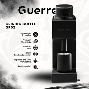 Grinder Kopi Elektrik Guerrero GR 02 Single Dose Coffee Grinder Hypernova Titanium Plasma Burr