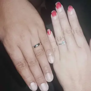 Cincin Tunangan Couple Ber 2 Ikat Pasangan Silver Perak Premium Perhiasan Anti Menghitam LEXANA