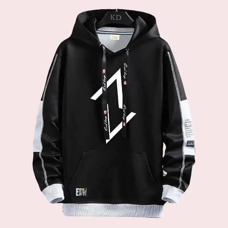 Sweater Hoodie Pria AV Streetstyle Bahan Flece Allsize Terbaru Fleece Tebal Hitam Basic Distro Kuning Panjang Oversize Crewneck Cowok Simple Keren Katun Zipper Sweatshirt 4