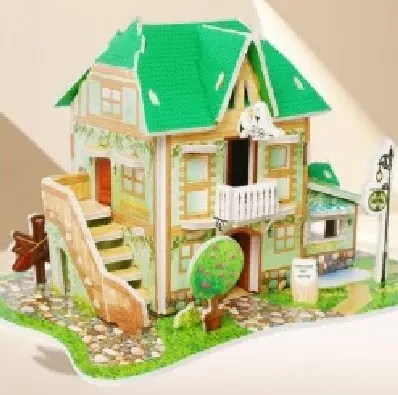 Rumah Tingkat Tangga Luar - Puzzle 3Dimensi, Mainan Edukasi Melatik Keterampilan Motorik, Bagus Untuk Kado, Keren Untuk Koleksi, Pajangan atau Souvenir 1