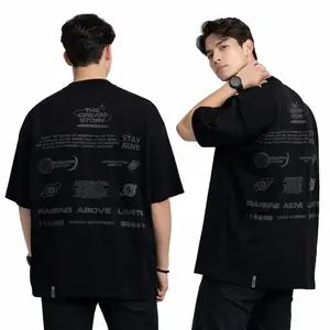 Kaos Oblong Pria Wanita Motif Teknologi Masa Depan Warna Hitam Putih, Baju Kaos Regular Fit dengan Desain Grafis Unik, Cocok untuk Gaya Santai Sehari-hari