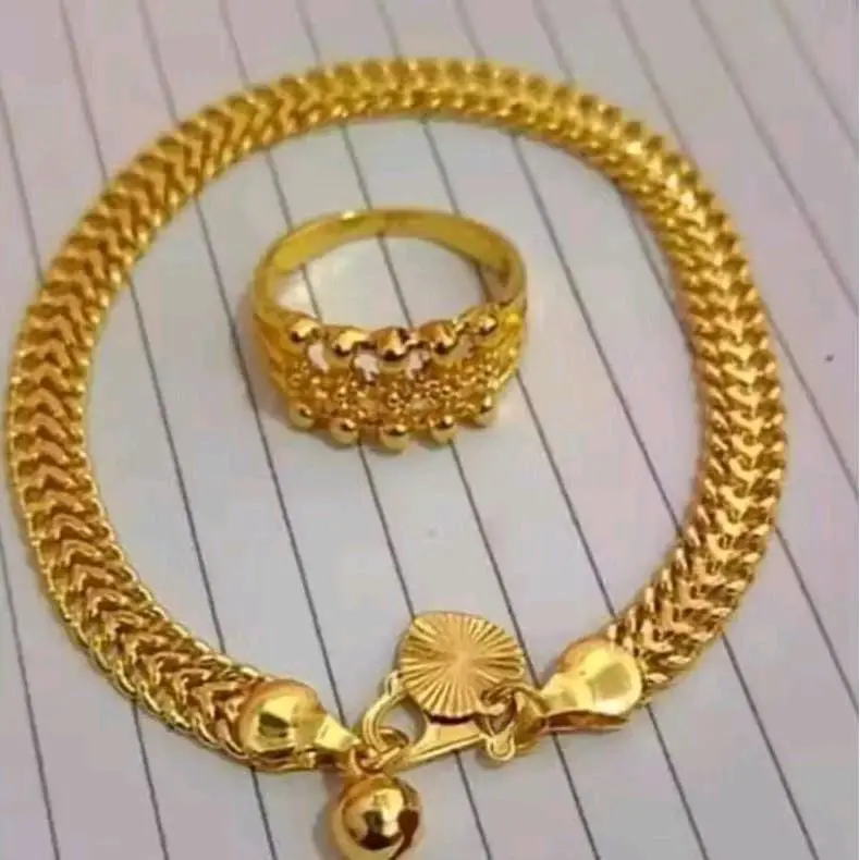 GELANG TANGAN KELABANG FREE CINCIN TITANIUM DEWASA 24K 0