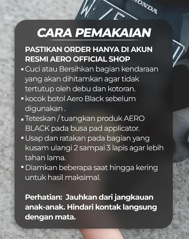 Aero Triple Black Penghitam Body Motor Permanent ( 3Pcs ) Car Paint Kendaraan 4