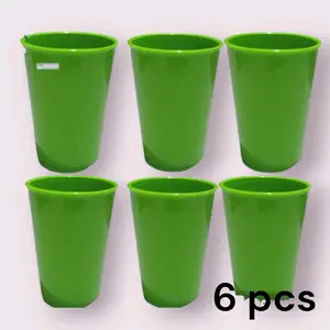 6 pcs/3 pcs gelas 400 ml plastik semi melamin tebal berkualitas food grade