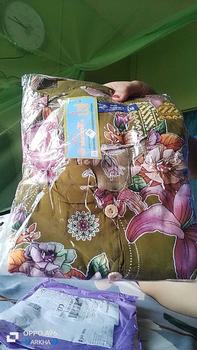 Product Review of Kencana Ungu Daster 40 KUB Label Biru | Daster Tangan Pendek Di Bawah Lutut Leher Bergelombang 3 Kancing Depan Batik Busui from F**i B**a A**a 1