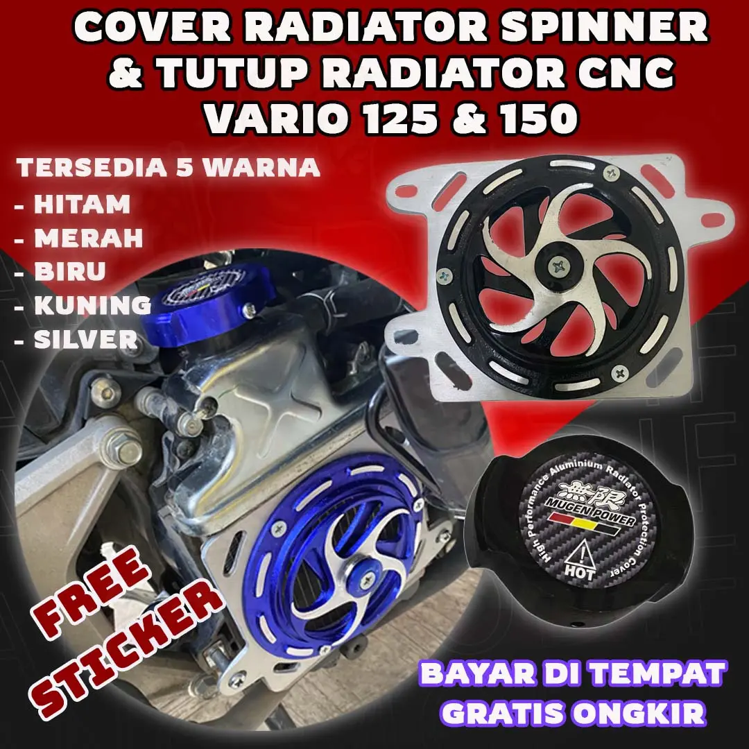 COVER RADIATOR SPINNER VARIO 125 & 150 + TUTUP RADIATOR CNC VARIO 125 & 150 COVER RADIATOR VARIO 125 & 150