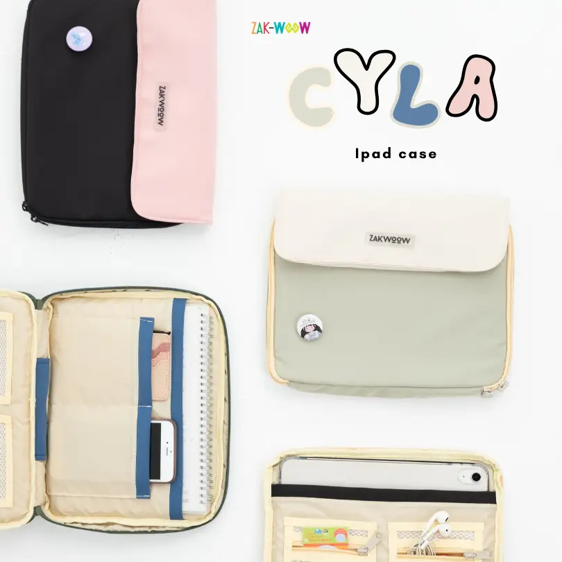 Zakwoowstyle Cyla Ipad Case | Ipad Case Gemas | Ipad Case Anti Air FREE PIN