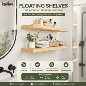 [1 Set isi 2 rak] PROMO RAK TANPA BOR Rak ambalan Berbagai Warna dinding gantung serbaguna kosmetik