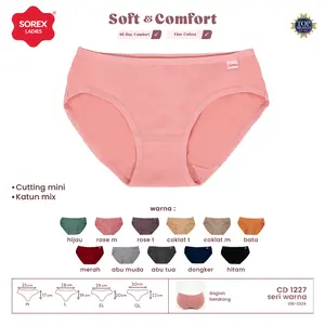 Sorex Celana Dalam Wanita Basic Mini Soft & Comfort CD 1227 Katun Mix Sorex Celana Dalam Wanita Basic Mini Soft & Comfort CD 1227 Katun Mix