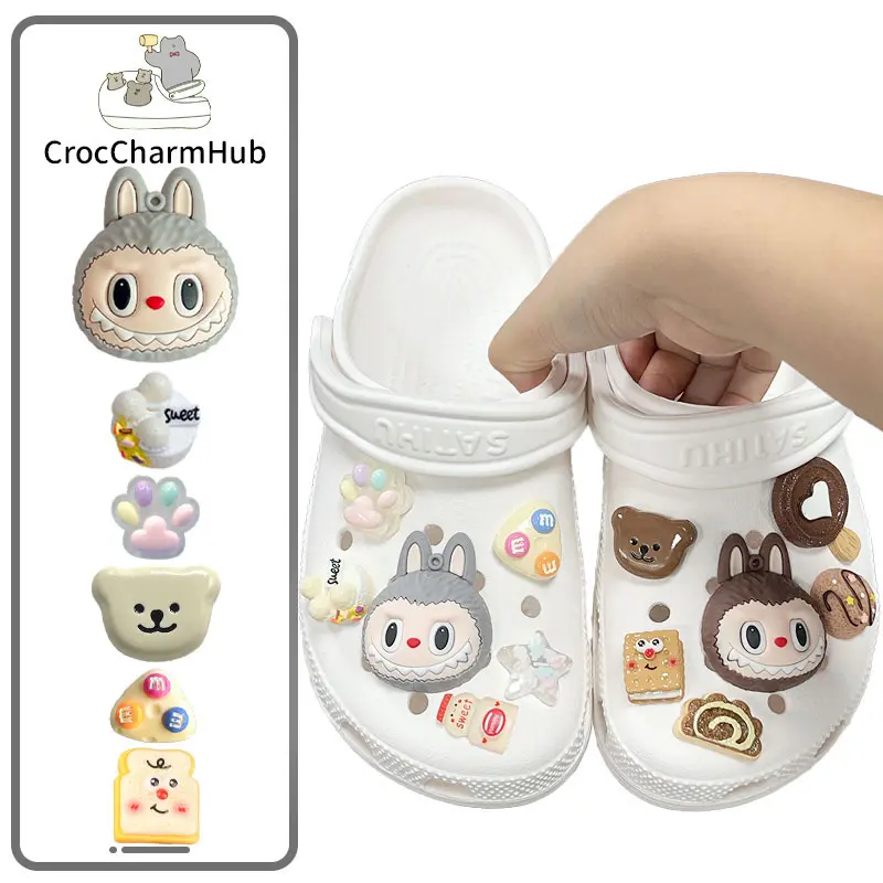 Jibbits Fashion Clog Jibbit charm Creative Cute Cartoon Colorful Pattern DIY Shoes Buckle/ Shoes Charm/Clog Button