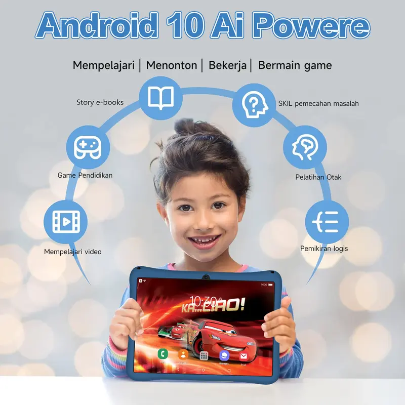 【Bisa COD】Hancdon TAB STUDY KIDS Tablet Anak F12 Astronout Version Tablet Anak Tablet Astronout IPS Screen Tablet Edukasi asi / Wifi-Hotspot  10.1inch Layar Bluetooth Kamera 6