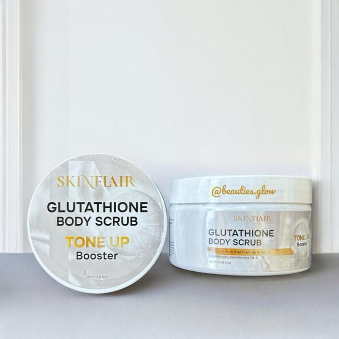 Promo SKINFLAIR GLUTATHIONE BODY SCRUB TONE UP BOOSTER 250gr ~ Lulur Badan Mencerahkan di Beauties.glow | Tokopedia Promo SKINFLAIR GLUTATHIONE BODY SCRUB TONE UP BOOSTER 250gr ~ Lulur Badan Mencerahkan di Beauties.glow | Tokopedia
