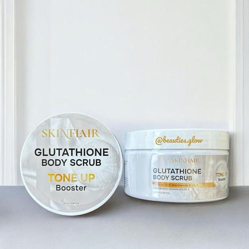 Skinflair Glutathione Body Scrub Tone Up Booster 250gr Lulur Badan  Mencerahkan