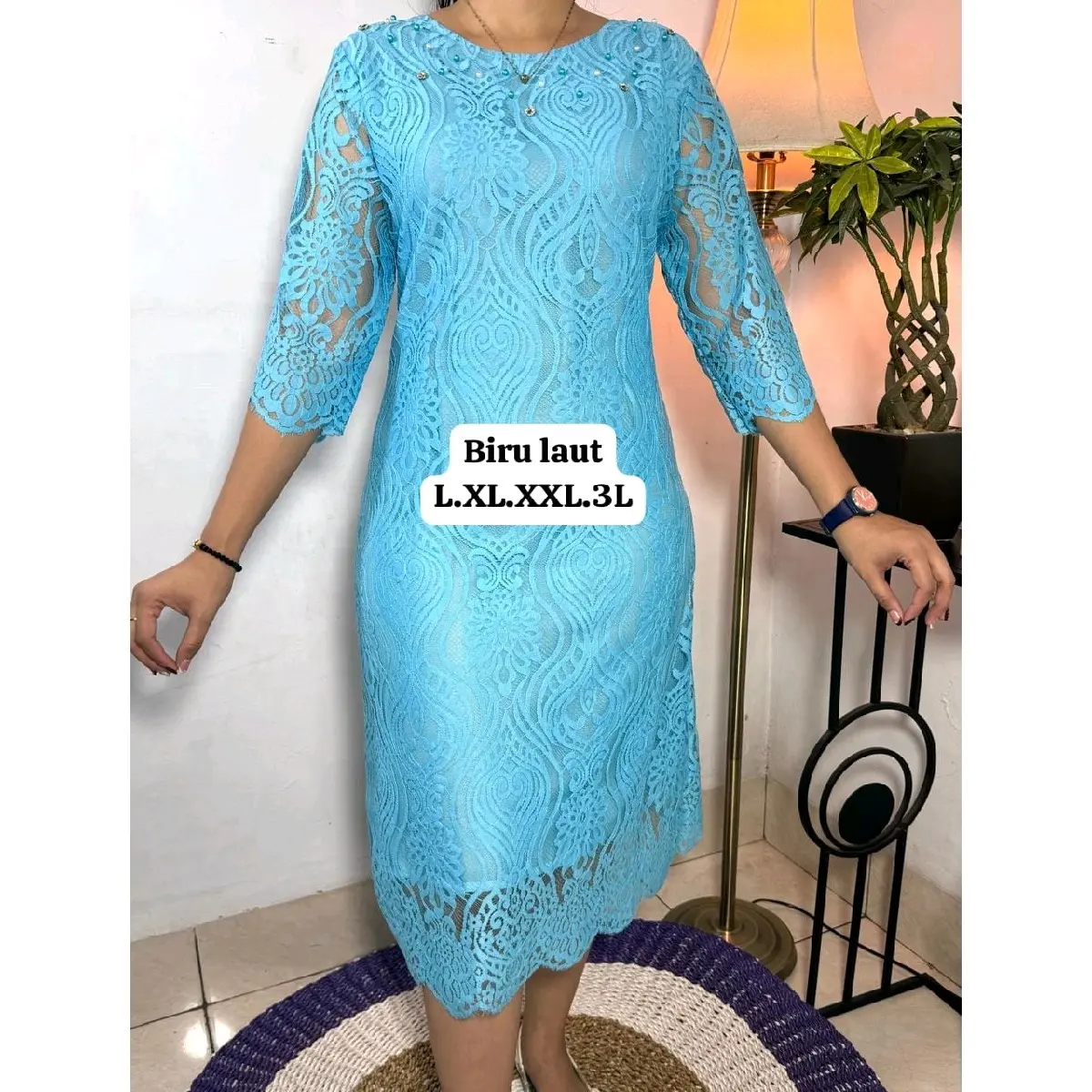 Viral Dres Bahan *semi prancis* Lapis katun
