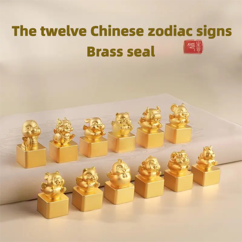 【Angel zodiac seal】Customized seals for zodiac names, gift box sets, excellent gift items