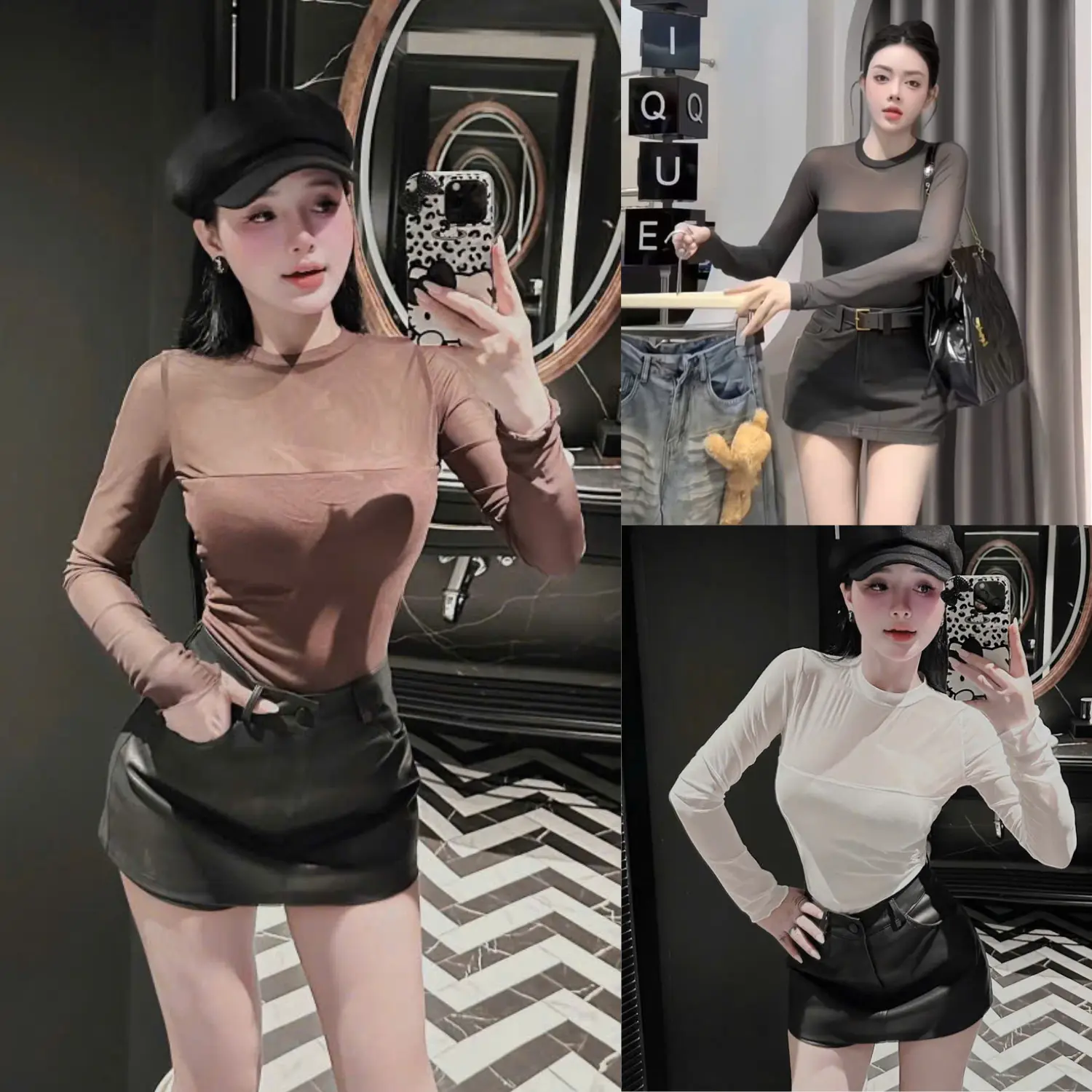 Áo Thun Tay Dài Chất Liệu Thun Zip Phối Lưới Cổ Tròn, Tôn Dáng Tôn V1, Phong Cách Quyến Rũ Sang Chảnh | BigBuy360 - bigbuy360.vn Áo Thun Tay Dài Chất Liệu Thun Zip Phối Lưới Cổ Tròn, Tôn Dáng Tôn V1, Phong Cách Quyến Rũ Sang Chảnh | BigBuy360 - bigbuy360.vn