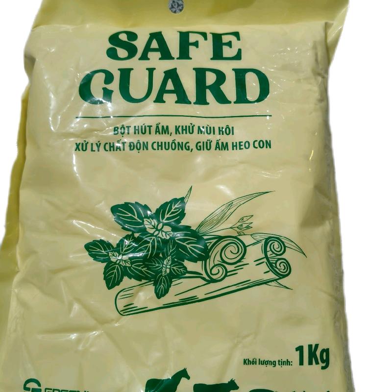 combo từ 1-5 gói SAFE GUARD 1kg thuốc hút ẩm chuồng nuôi, giảm mùi hôi chuồng trại, giữ ấm thú non.