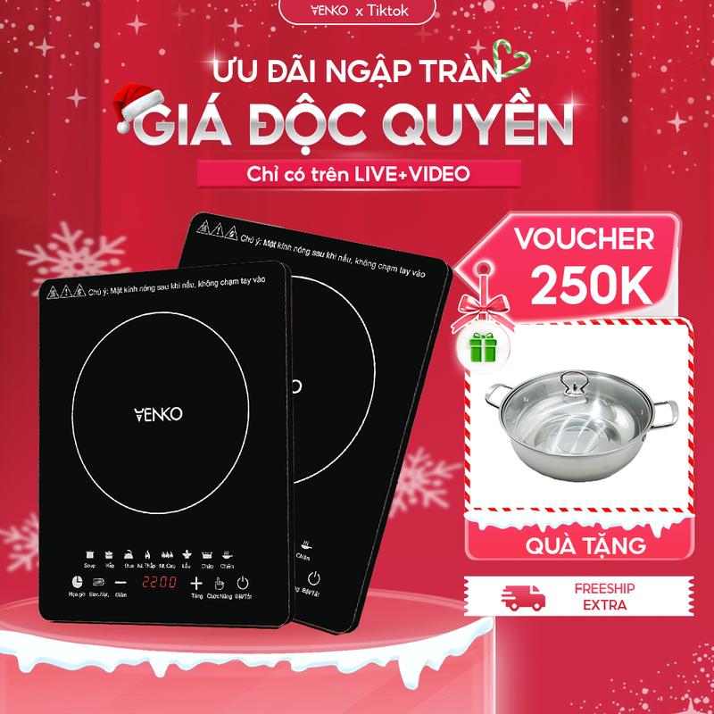   TẶNG NỒI LẨU CHO 99 KH  Bếp Từ Cảm Ứng VENKO VIC1220  Công Suất 2200W Cài Đặt Thời Gian Nấu Truyền Nhiệt Hiệu Quả Và Tiết Kiệm 