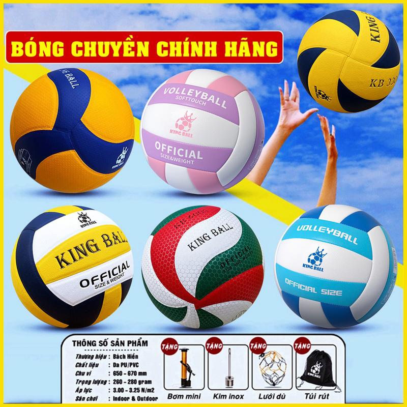 Quả Bóng Chuyền Da Chính Hãng King Ball Banh Bóng Chuyền Nam Nữ Tập Luyện Thi Đấu Ngoài Trời Cao Cấp Giá Rẻ