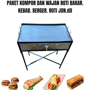 WAJAN+KOMPOR ROTI BAKAR,ROTI JON,KEBAB,BERGER DLL