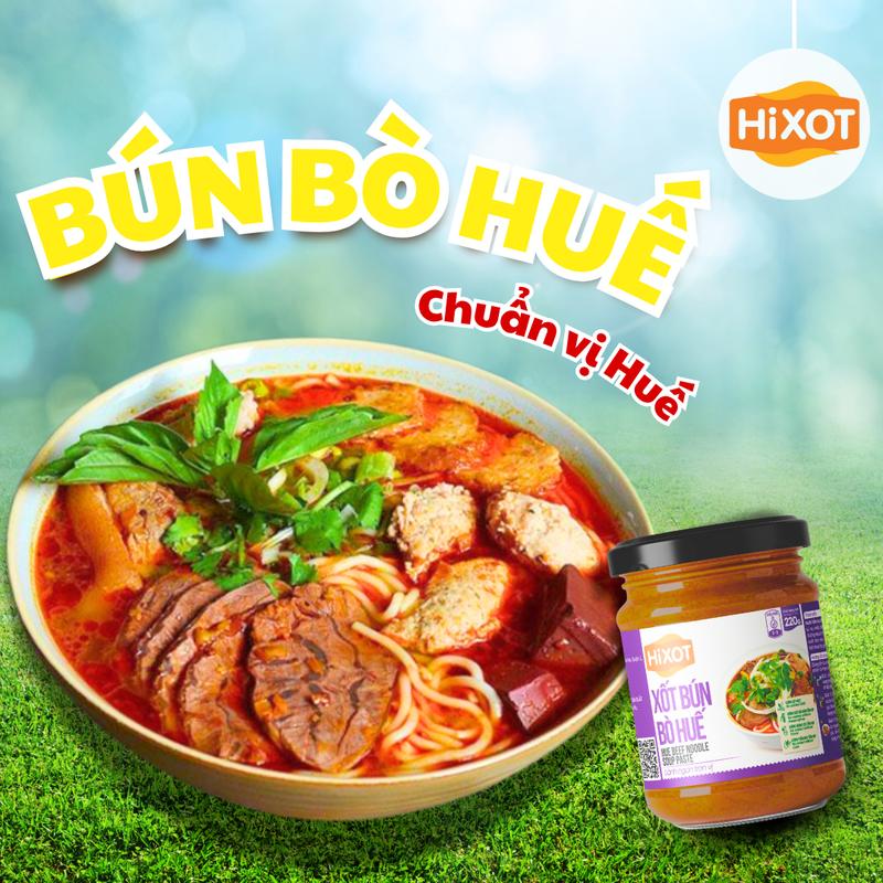 Gia vị nấu BÚN BÒ HUẾ HŨ 220G HiXOT - Xốt nấu bún bò huế