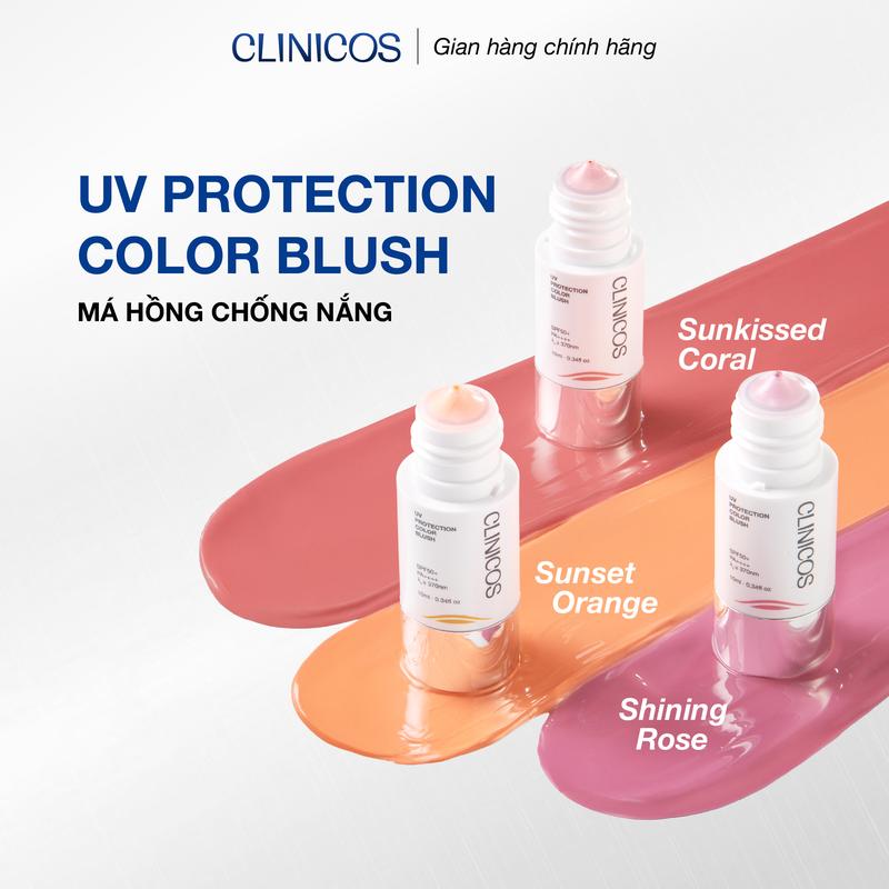 MÁ HỒNG CHỐNG NẮNG CLINICOS UV PROTECTION COLOR BLUSH SPF 50 PA++++ 10ML