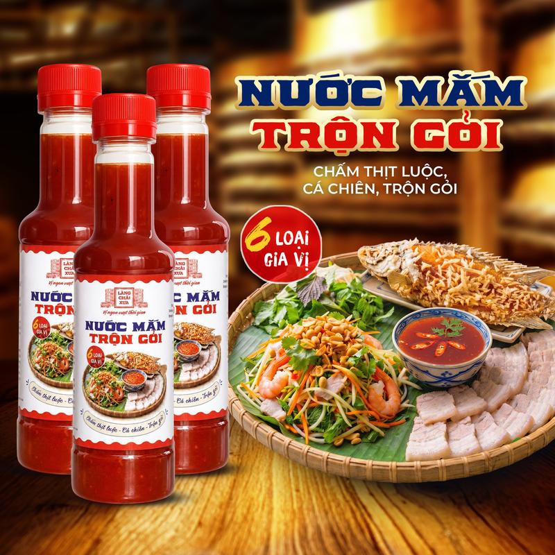 Combo 3 Chai Nước Mắm Trộn Gỏi Làng Chài Xưa 320g - Pha Sẵn 6 Loại Gia Vị Chấm…