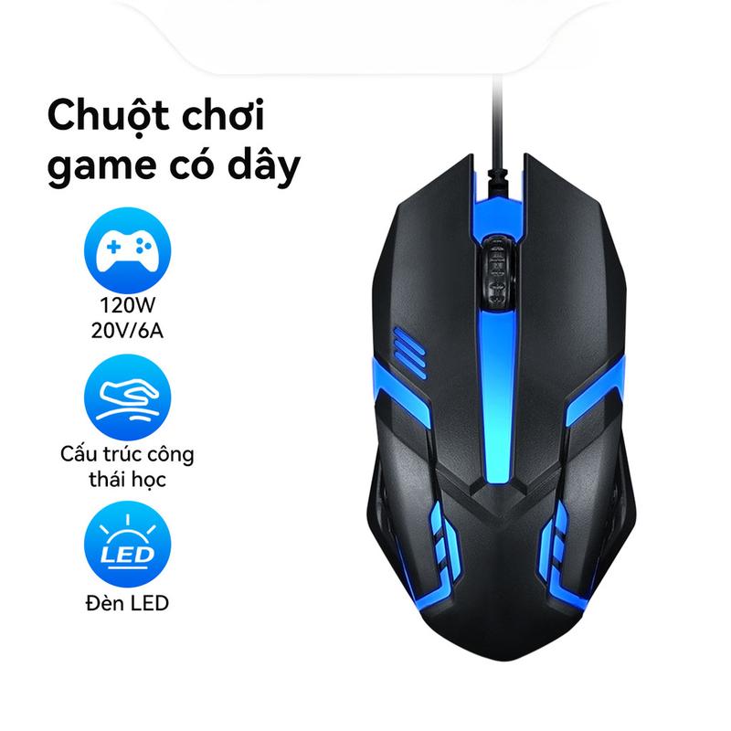Andex Chuột Gaming MX1 Có Đèn LED RGB Có Dây Cho Máy Tính Laptop USB