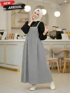 Pasolex Overall Arunika 501 - Overall Waffle Strecth Overall Dress Casual Wanita