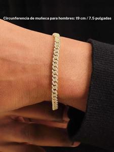 Pulsera cubana de Miami de 5 mm ICED CHICS, accesorios de hip hop con circonitas, apta para hombres y mujeres, ideal para uso diario, estilo callejero casual, un hermoso regalo