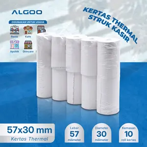 ALGOO Kertas Thermal Struk 57x30 1 pack @10roll
