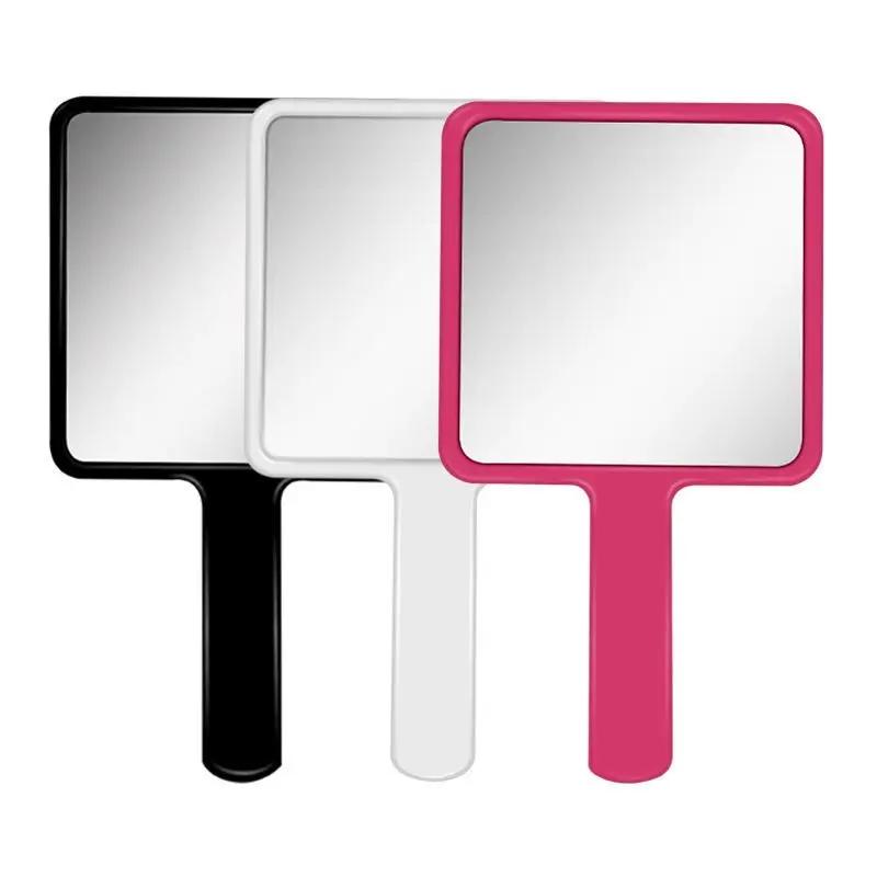 Product Introduction of 1Pc Random Color Square Handheld Cosmetic Mirror Eyelash Extension Makeup Mirrors with Handle Small Portable Travel Tools 16