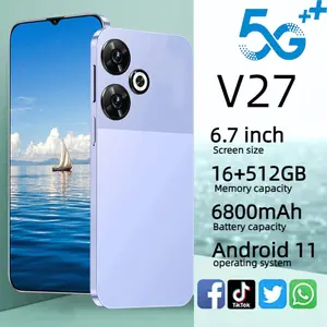 Smartphone V27 6.7 inch 16+512GB Android 5G Gaming phone Support 2 SIM card GPS 5G One year warranty
