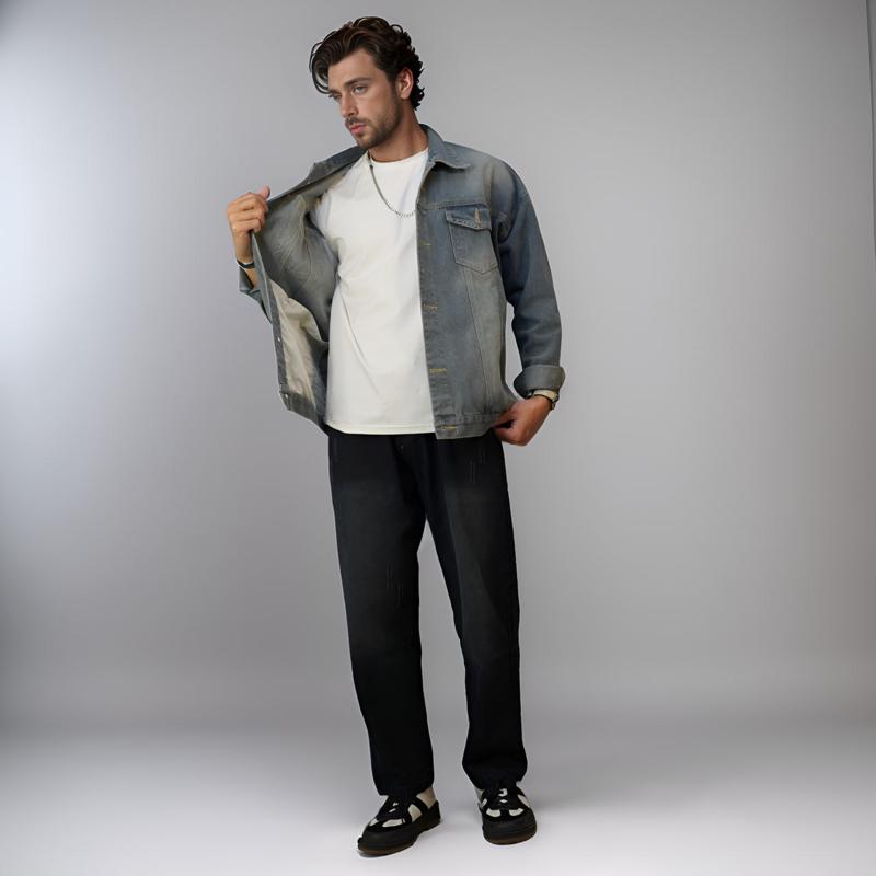 Product Introduction of Áo khoác jeans màu hè vừa vặn - Phong cách sang trọng ngầu 19