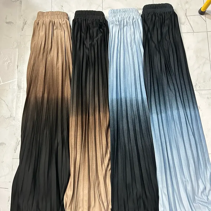 Rok Plisket Panjang Bawahan Maxi Wanita Muslim Gradasi 8