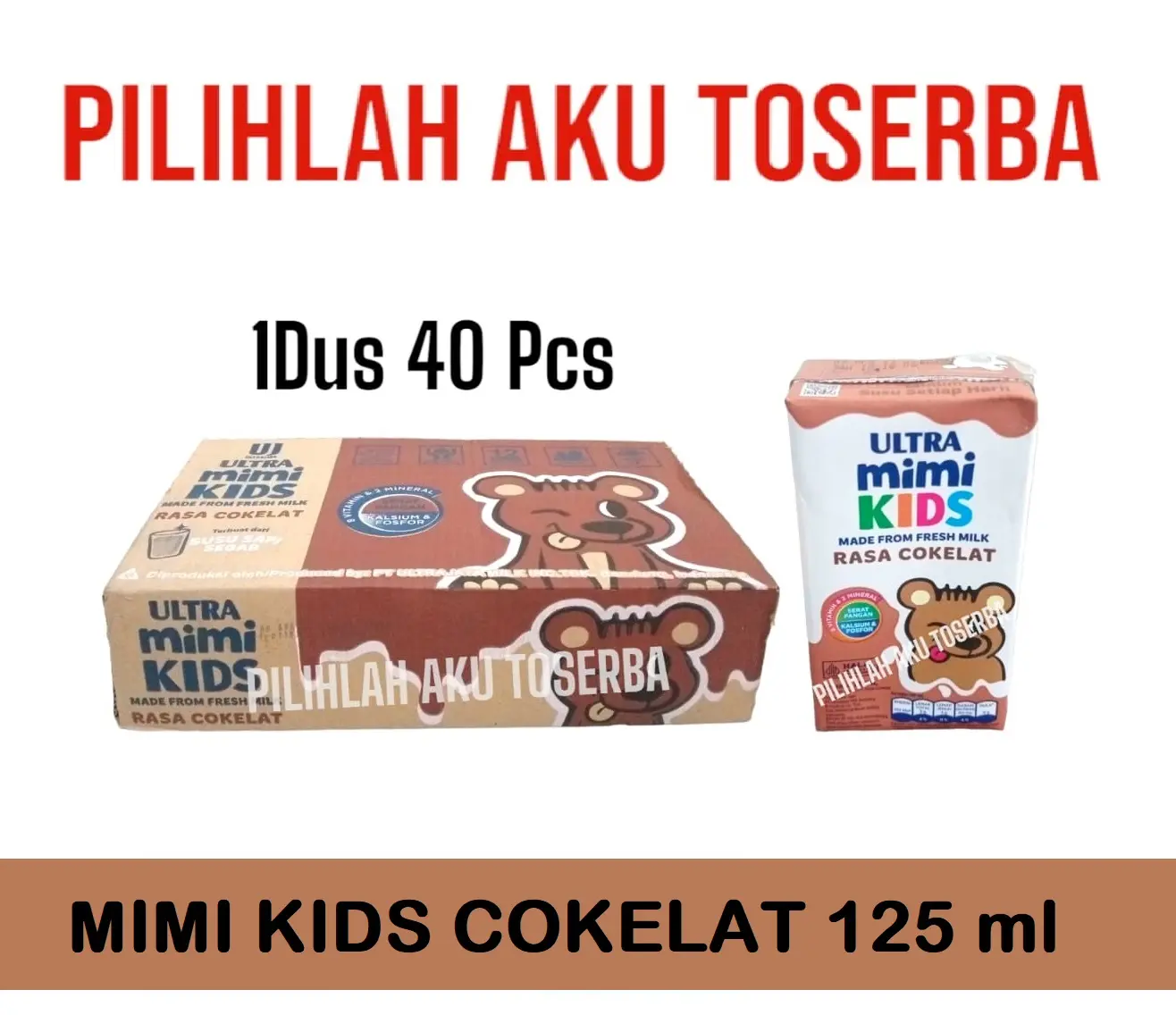 Susu Ultra Mimi Kids COKLAT (Cokelat) 125 ml - (1 DUS ISI 40)
