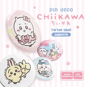Pin Glossy [MIN CO 2 PCS] Sonny Angel Powerpuff Girls Chiikawa Girl Deco Tas Aesthetic Lucu Murah