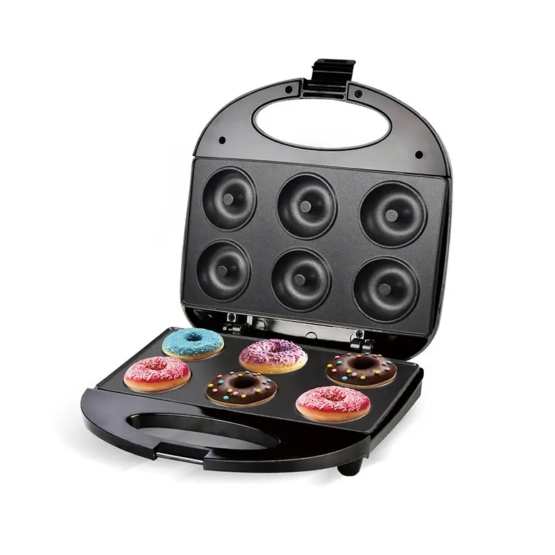 6 Buah Pembuat Donat / Alat Pembuat Donat Elektrik Mesin Cetakan Kue Bulat DIY Alat memanggang Tool 8