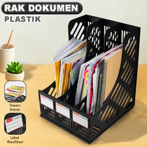 Rak Dokumen Plastik 3 Dan 4 Slot Organizer Meja Serbaguna  Desain Kokoh + Label Klasifikasi WJJ-0505 rak  file  dokumen map  dokumen  resleting Map Dokumen Warna alat  sekolah map  kertas Map Dokumen Warna