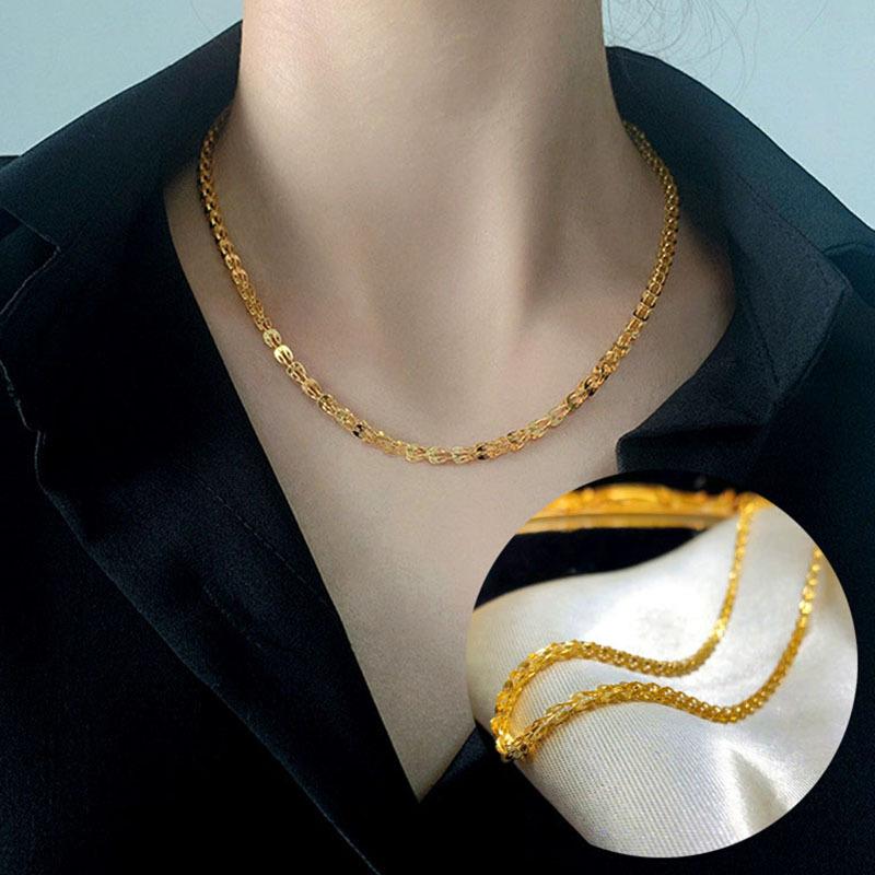 LSSC dây chuyền xoắn titan không rỉ nữ đẹp vòng cổ phong thuỷ thời trang Hàn Quốc Women Chain