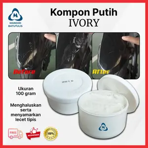 Kompon Poles IVORY Kumpon Putih 100 GRAM - Compound Putih Pengkilap Penghilang Baret Halus Lecet Cat Body Kendaraan Serbaguna 0,1 KG