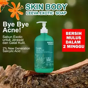 (PROMO) LEEVA SABUN MANDI EXOTIC ACNE 250ml - Sabun Mandi Kulit Sensitif, Mengatasi Jerawat & Panu, Melembabkan Kulit Kering, Solusi Kulit Sehat dan Bersih