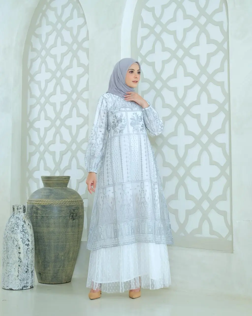 Naya Dres Rayya Series Gamis Tile Bordir Payet / Gamis Lebaran / Gamis Pesta Mewah / Gamis Kondangan / Gamis Terbaru / Gamis Kebaya