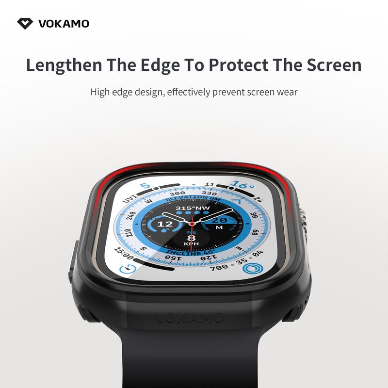 Ốp Ốp Lưng Sốc Cho Apple Watch Ultra 49Mm, VOKAMO, Ốp Viền Bảo Vệ Chống Sốc Linh Hoạt Bền, Dành Cho iWatch 49Mm 4